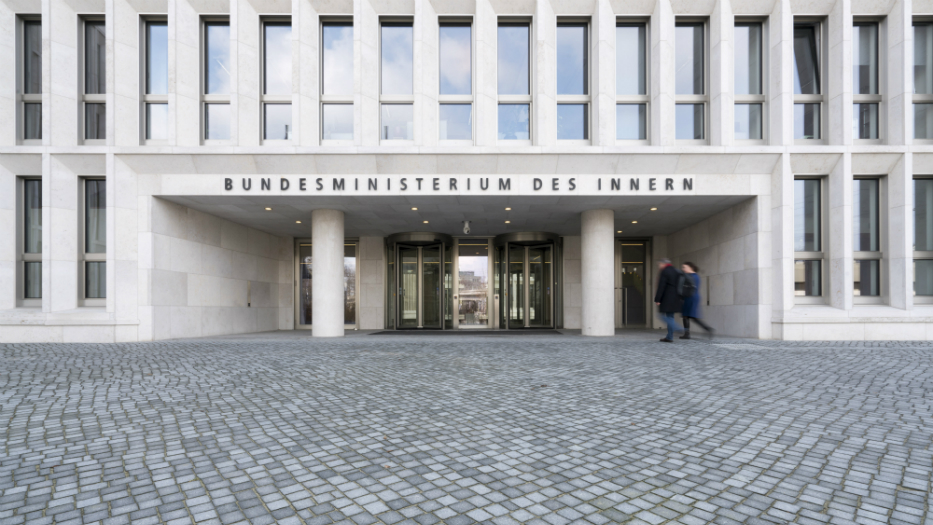 Front entrance of the federal ministry’s main building in Berlin