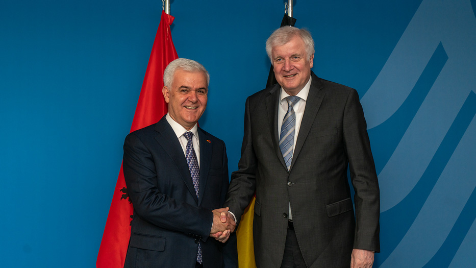 Bundesinnenminister Seehofer und der albanische Innenminister Xhafaj