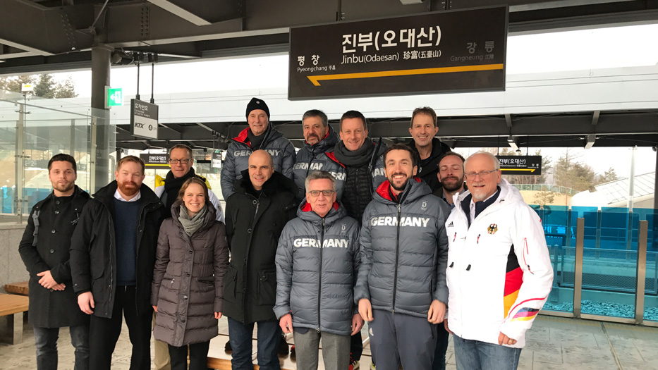 Federal Minister of the Interior Thomas de Maizière and his delegation in Pyeongchang
